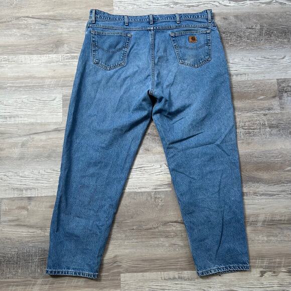 Carhartt Relaxed Fit Jeans Blue Denim Straight Leg 42x32 Made in USA - Picture 4 of 6